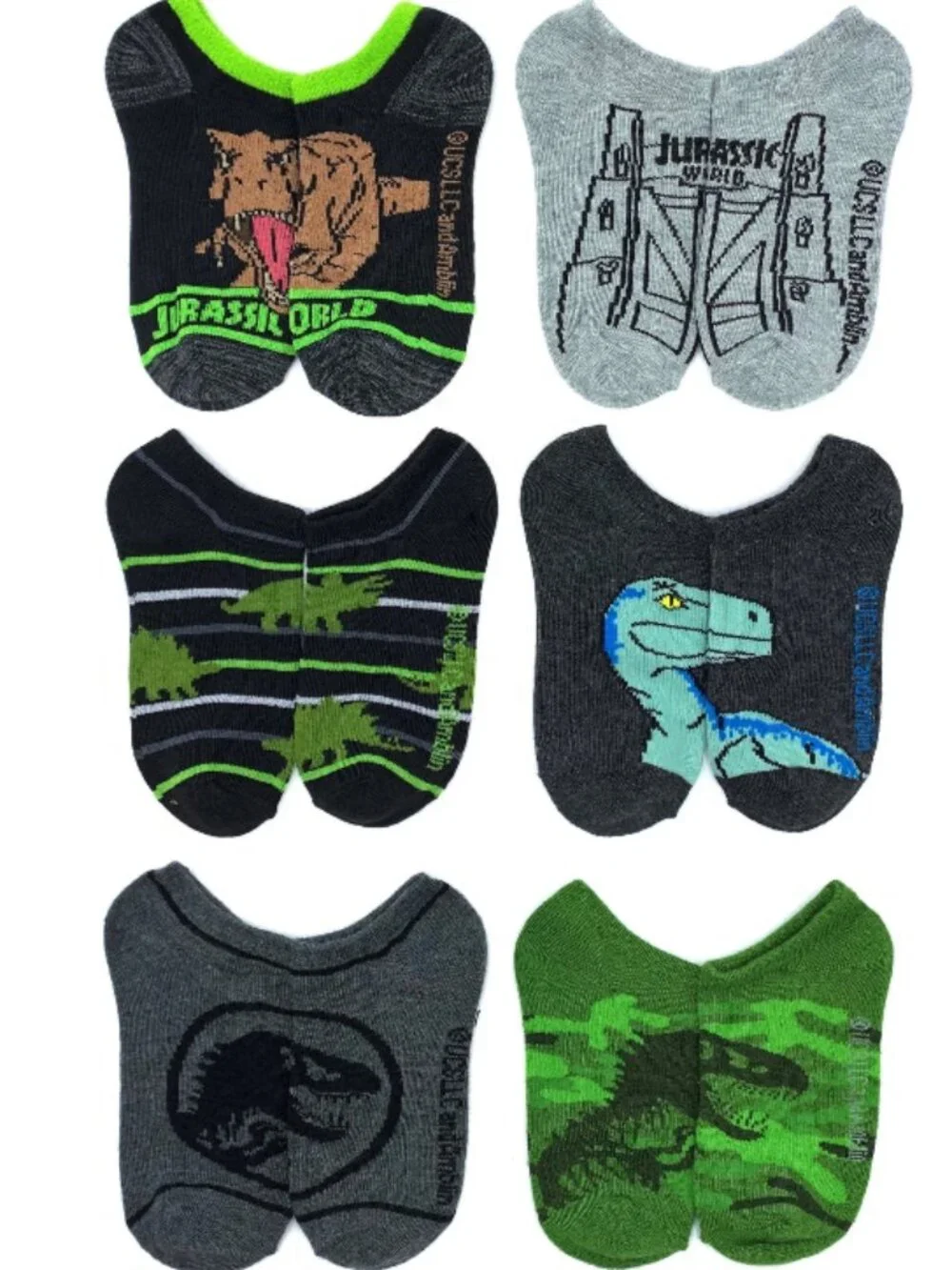 12-24 month Jurassic World & Spidey Amazing Friends Toddler Ankle Socks Bundle